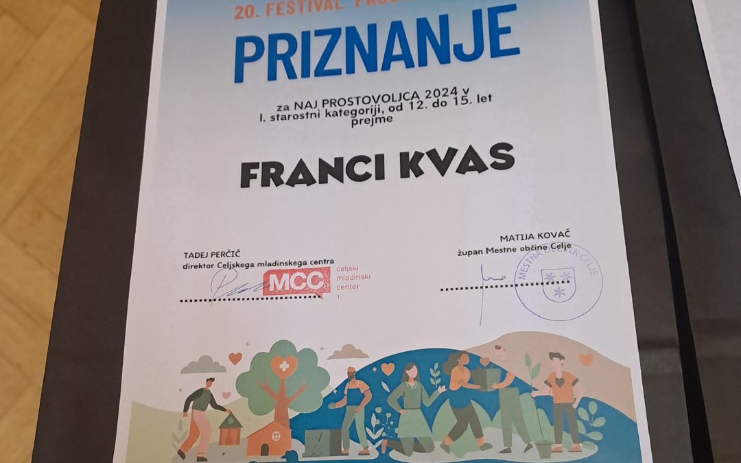Franci Kvas – naj prostovoljec